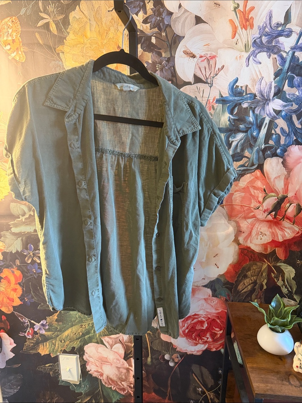 LUCKY BRAND linen button-down top